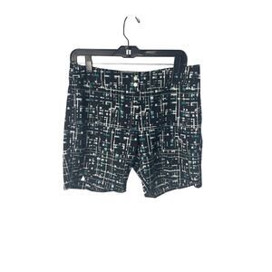 EP Sport  black white green geometric golf shorts w/ pockets women's size 8